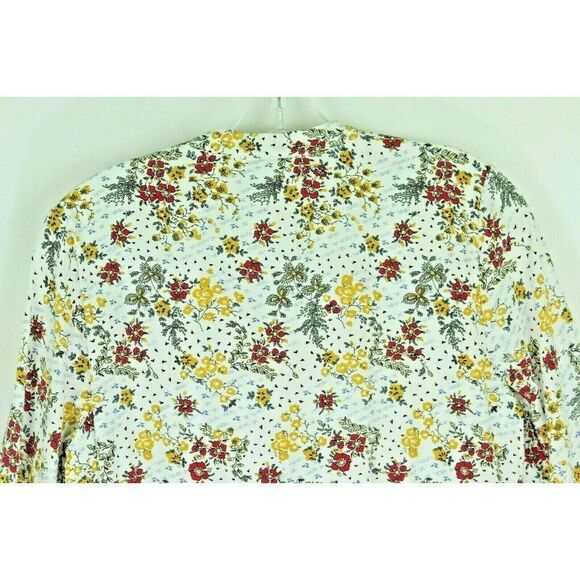 Old Navy Dress Medium Multicolor Women Floral Long Sleev Peasant Cottagecore New - Picture 7 of 8